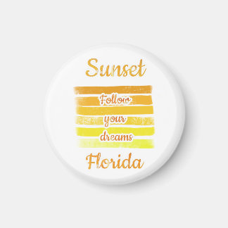 Aimant Coucher de soleil mignon en Floride