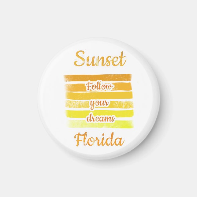 Aimant Coucher de soleil mignon en Floride   (Devant)