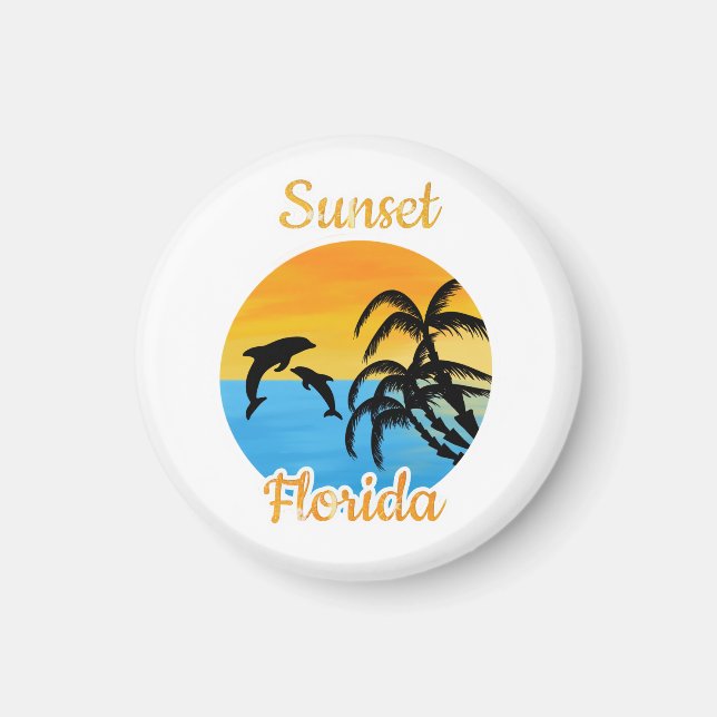Aimant Coucher de soleil mignon en Floride  (Devant)