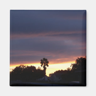 Aimant coucher de soleil orageux
