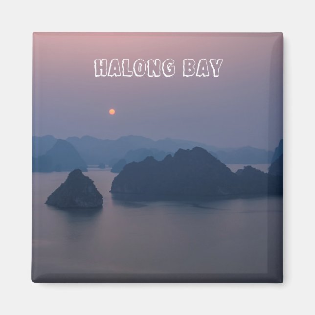 Aimant Coucher de soleil sur Halong Bay - Vietnam, Asie (Devant)
