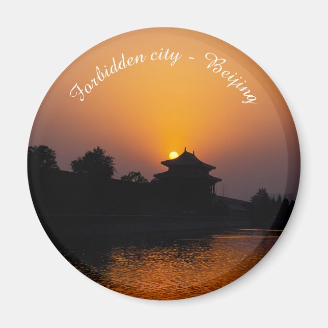 Aimant Coucher de soleil sur la Cité interdite - Pékin, C (Devant)