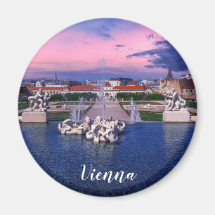 Aimant Coucher de soleil sur la fontaine de Vienne