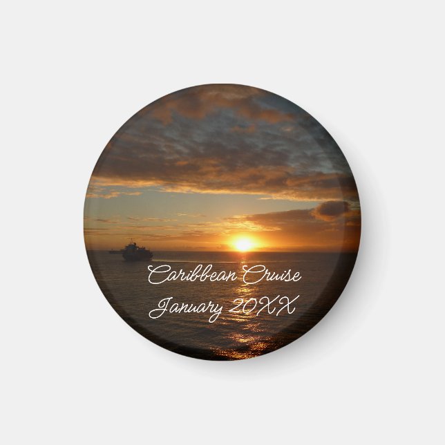 Aimant Coucher de soleil sur la mer II (Devant)