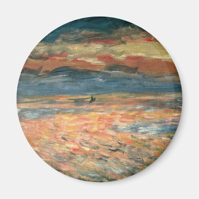 Aimant Coucher de soleil sur la mer par Pierre Renoir, Be (Devant)