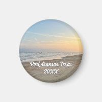 Coucher de soleil sur la plage de Port Aransas Tex