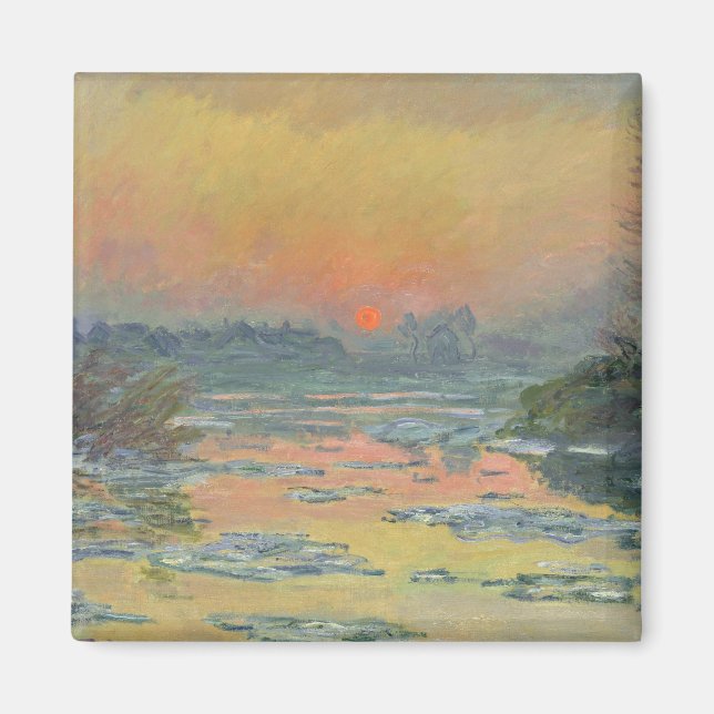 Aimant Coucher de soleil sur la Seine en hiver (Claude Mo (Devant)
