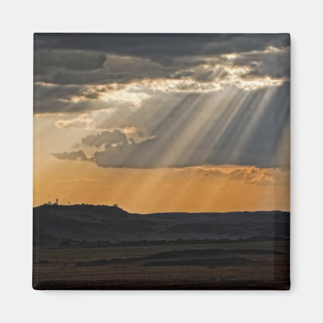 Aimant Coucher de soleil sur le Masai Mara. (Devant)