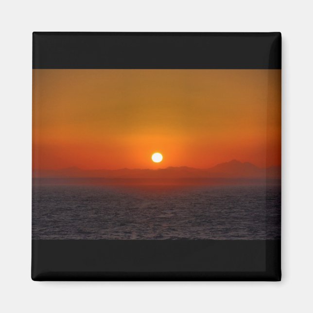 Aimant Coucher de soleil sur les montagnes égyptiennes (Devant)