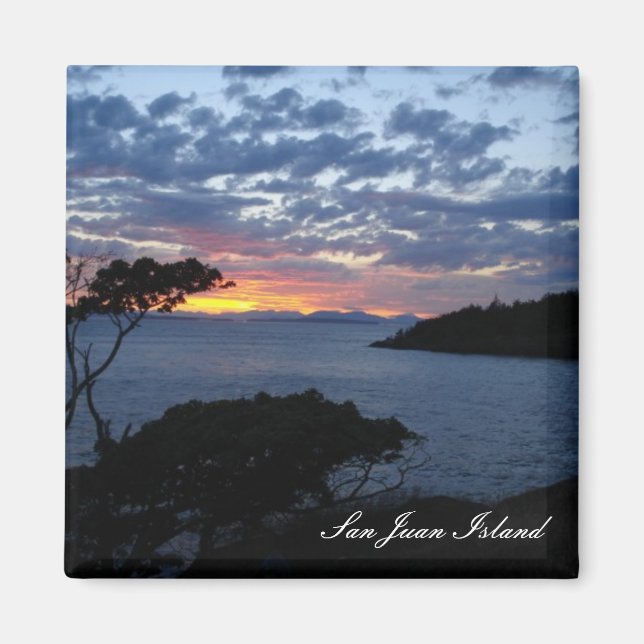 Aimant Coucher de soleil sur l'île (Devant)