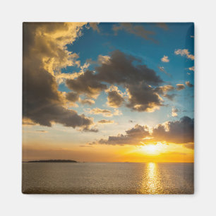 Aimant Coucher de soleil sur l'océan, Fidji