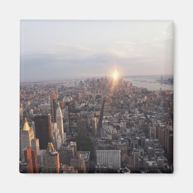 Aimant Coucher de soleil sur Manhattan (Devant)