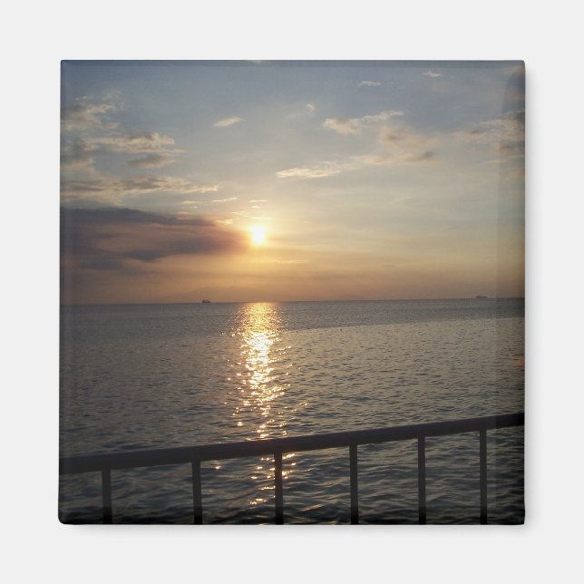 Aimant Coucher de soleil sur Manila Bay, Philippines - Be (Devant)
