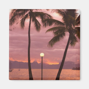 Aimant Coucher de soleil sur Moorea depuis Sofitel Maeva 