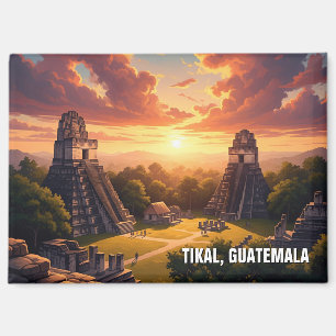 Aimant Coucher de soleil sur Tikal Guatemala