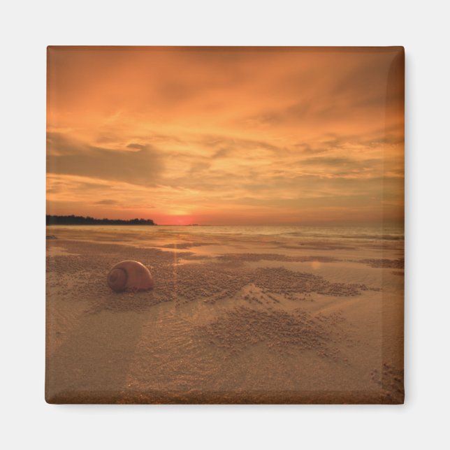 Aimant Coucher De Soleil Sur Une Plage Thaï (Devant)
