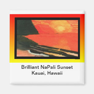 Aimant Coucher du soleil Aimant-Brillant de NaPali