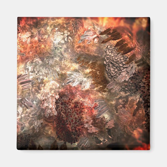 Aimant Couches de cristaux avec teinte rustique (Devant)