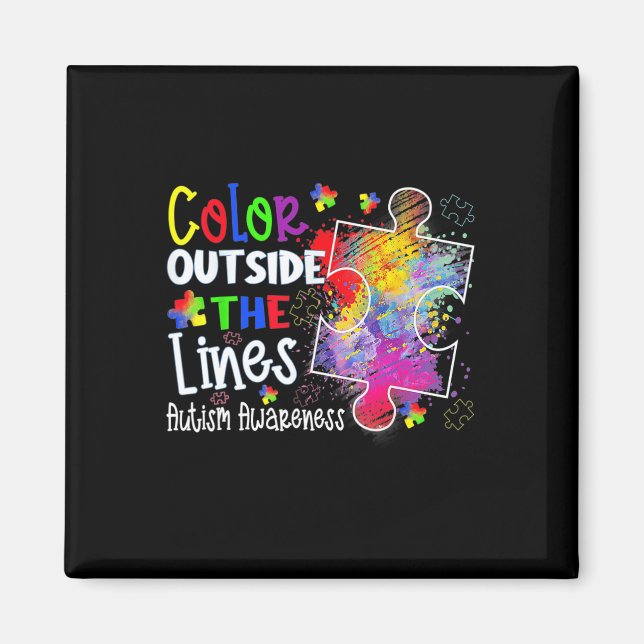 Aimant Couleur À L'Extérieur Des Lignes Sensibilisation s (Devant)