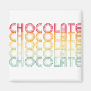 Aimant Couleur arc-en-ciel au chocolat rétro