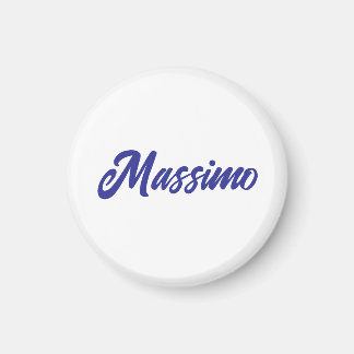 Aimant Couleur bleu profond, calligraphie moderne simple
