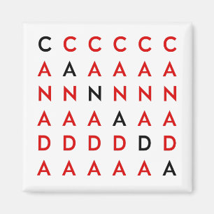 Aimant Couleur claire de la grille de mots croisés du Can