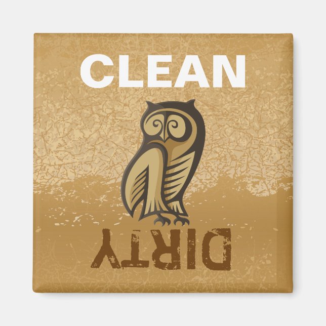 Aimant Couleur du symbole de hibou (Devant)