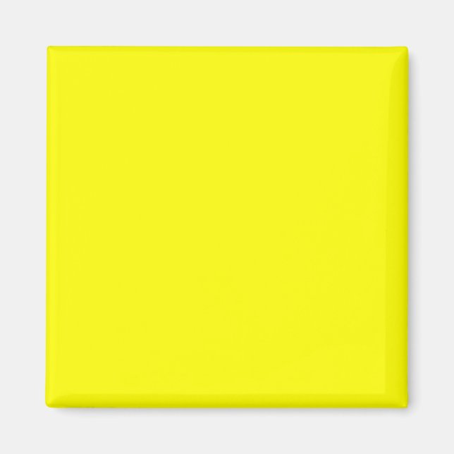 Aimant Couleur FFFF00 Jaune Lumineux - Ajouter Votre Nom  (Devant)