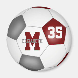 Aimant couleur maroon gris sur mesure équipe de football