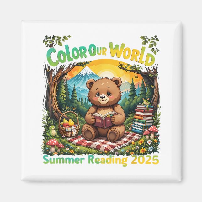 Aimant Couleur Notre Monde Été 2025 Programme de Lecture  (Devant)