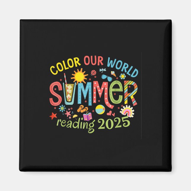 Aimant Couleur Notre Monde Été 2025 Programme de Lecture  (Devant)