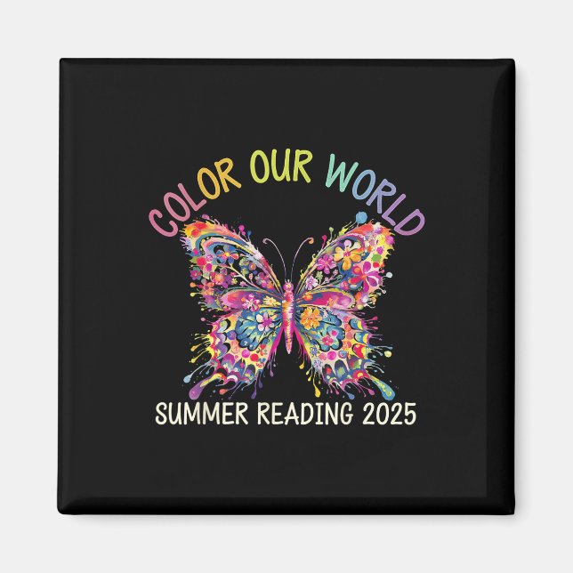 Aimant Couleur Notre Monde Été Lecture Programme 2025 Beu (Devant)