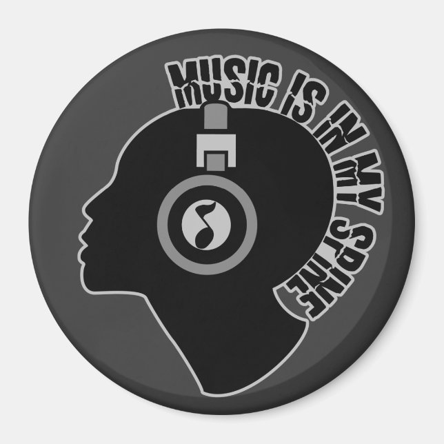Aimant couleur personnalisé de musique (Devant)