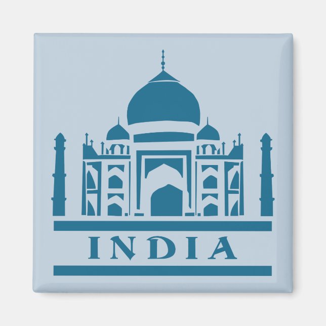 Aimant couleur personnalisé INDIA (Devant)