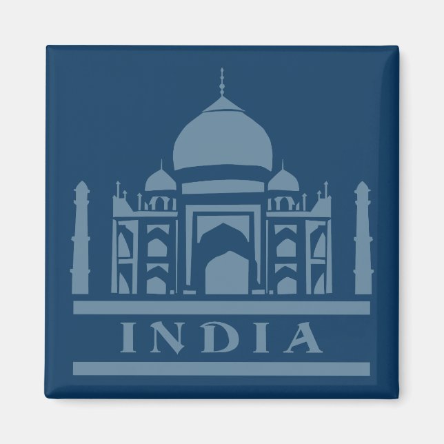 Aimant couleur personnalisé INDIA (Devant)