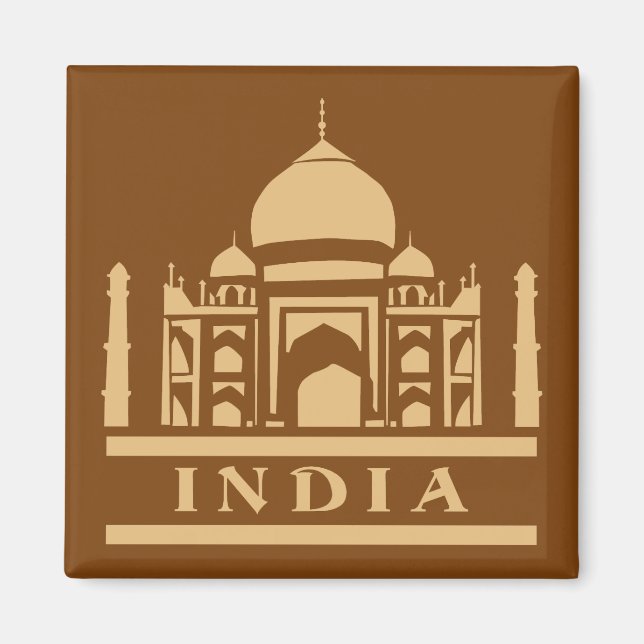 Aimant couleur personnalisé INDIA (Devant)