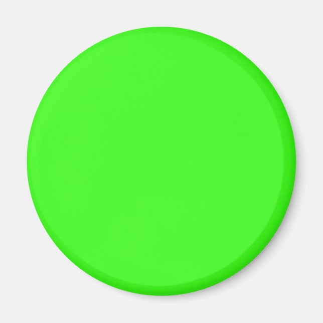 Aimant Couleur solide verte néon (Devant)