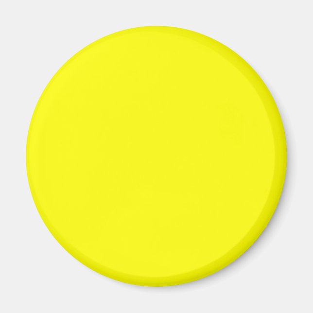 Aimant Couleur uni jaune néon (Devant)