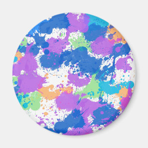 Aimant Couleurs cool Peinture Abstraite, Blurple