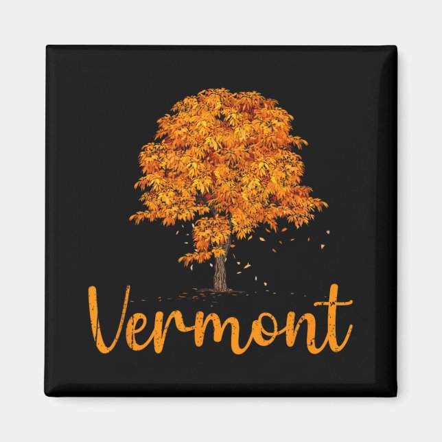 Aimant Couleurs d'automne du Vermont, Nouvelle-Angleterre (Devant)
