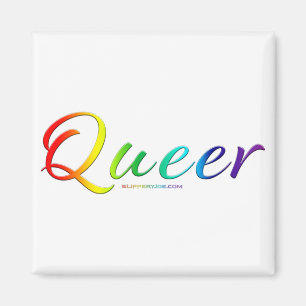 Aimant Couleurs de fierté queer de SlipperyJoe symbole fi