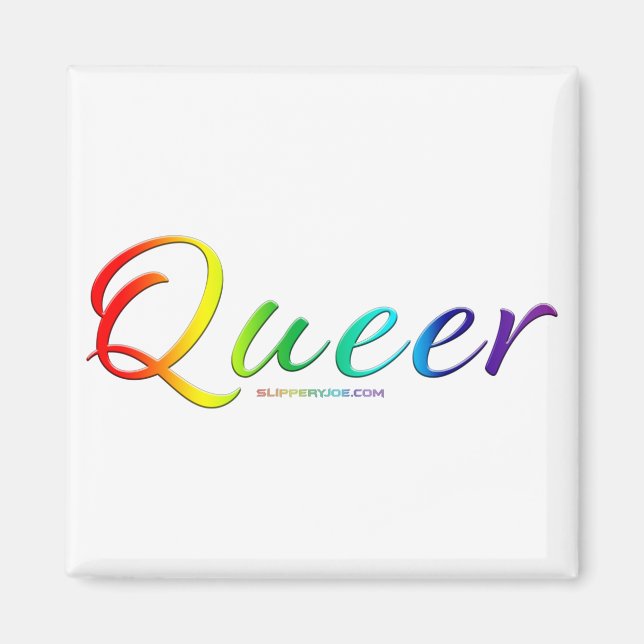 Aimant Couleurs de fierté queer de SlipperyJoe symbole fi (Devant)
