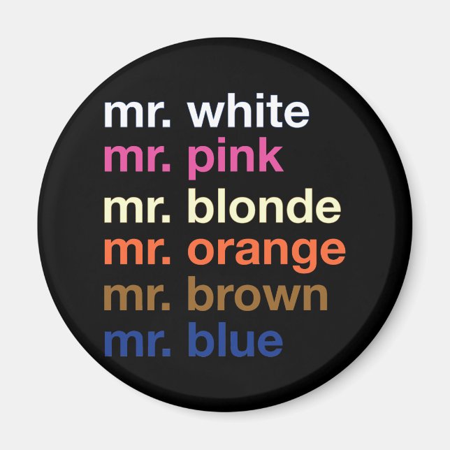 Aimant Couleurs de gangster (Devant)