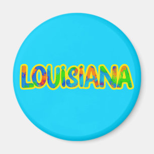 Aimant Couleurs de la Louisiane de Mardi Gras et de la No