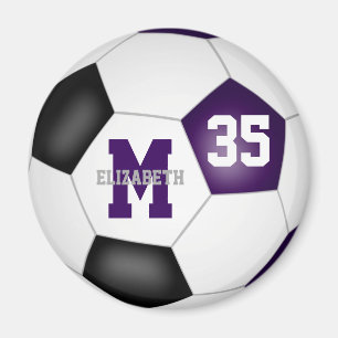 Aimant couleurs de l'équipe de football noir violet