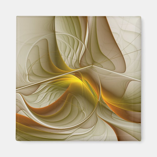 Aimant Couleurs des métaux précieux, art fractal Abstrait (Devant)