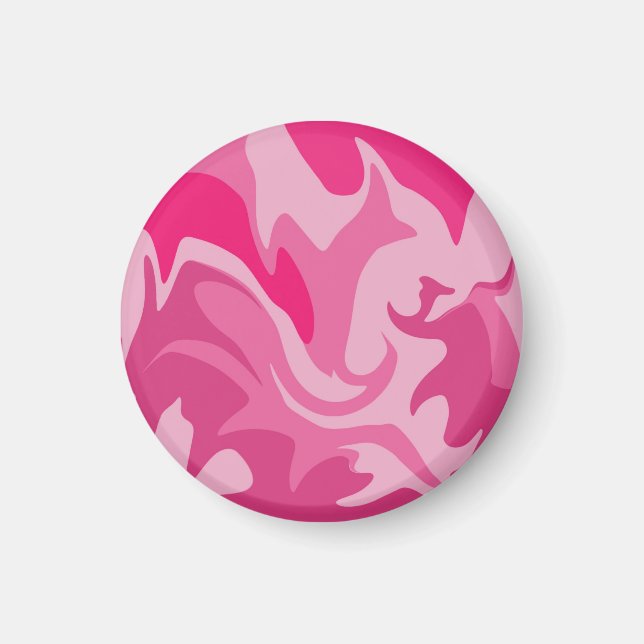 Aimant Couleurs en spirale ton rose (Devant)