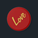 Aimant Couleurs rouge or rouge écarlate Love Mariage Call<br><div class="desc">Vous pouvez facilement changer les polices et les couleurs. Vous pouvez également ajouter votre logo et l'image arrière - plan comme vous le souhaitez.</div>