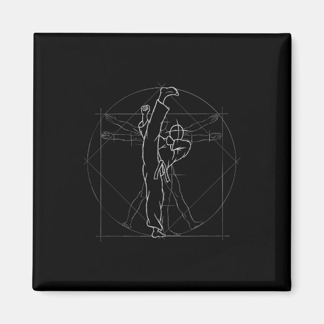 Aimant Coup de pied circulaire Kickboxing Kung Fu Mma Tae (Devant)
