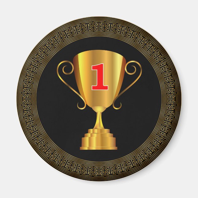 Aimant Coupe trophée d'or (Devant)